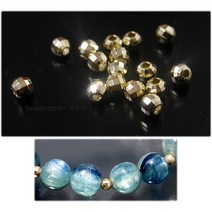 순은 silver 3~5mm 50개 컷팅 미러볼 3컬러 팔찌만들기DIY 은부자재, 5mm(30개), 핑크골드도금