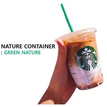 네이처컨테이너 벤티 일회용 녹색빨대 개별포장 21cm 25cm 사이즈 그린 스트로우, 500개입, 2개(25cm)