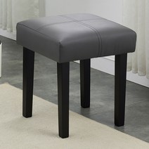 수오 [즉시할인] 알로하 1인용 화장대의자 스툴 벤치의자, 그레이