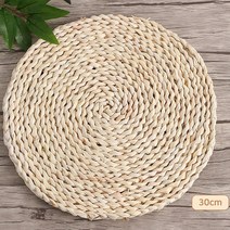 CP 내추럴 핸드메이드 플레이팅 식탁 매트 테이블 매너 접시 커피잔 식탁보, 30cm, 내추럴컬러