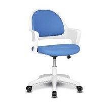 삼익가구 카논 SI1802 패브릭 화이트 의자, 블루