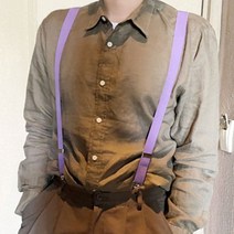 커플 남성 멜빵 패션아이템 포인트 성인용 퍼플 벨트