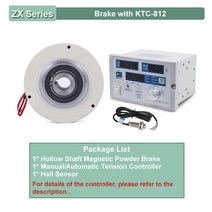 얇은 마그네틱 파우더 브레이크 장력 컨트롤러 키트 중공 샤프트 풀기 1500rpm 3 6 12 25 50 100Nm 0310kg DC24V 백 머신, 20.Brake with KTC812  6Nm 06KG