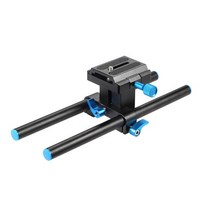 DF DIGITALFOTO 15mm 리그 레일로드 서포트 시스템 베이스 플레이트 마운트 카메라 DSLR 팔로우 포커스 5D, 01 black
