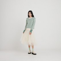 랩 패턴 샤 스커트
