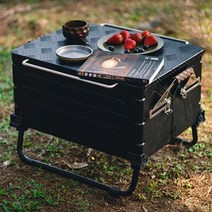 Thous Winds 스노우피크 쉘프컨테이너 다리 쉘컨 렉 호환, 25L_블랙