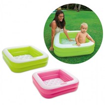 인텍스 미니풀장 소형 베란다풀장 85X85 어린이 아동 유아 풀장 강아지 수영장, 핑크