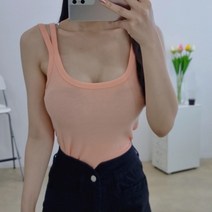 어깨 두줄 골지유넥나시 4색