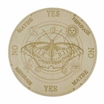 뇨끼보드 wood pendulum board with moon star 점 에너지 carven plate 치유 명상 보드 장식품 형이상학 제단, 15cm, 4