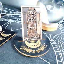 더풀타로 타로카드 홀더 원목, 크리스탈문(블랙)