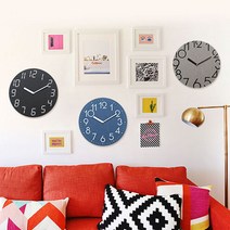 [AHJ_4634077] (선택 : MCC-008S 블루-무) (MCC) 컬러보드 S사이즈 무소음벽시계 벽시계 장식용벽시계 장식용시계 인테리어소품 업소용벽시계, MCC-008S 블루-무