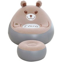 빈백 소파 거실 스툴 좌식 편한 풍선 튜브 에어 의자, 베어 소파 (브라운)