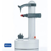 감깍는기계 감깎는기계 감박피기 곶감깍는기계 다기능 전기 필러 자동 스테인레스 스틸 애플 주방 감자 커, 01 White EU