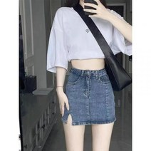 여성 청치마 반바지 데님 스커트 데일리 봄여 치마바지