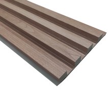 솔리드 WPC 플루트 패널 150x18MM 나무 색상 실내 장식 가정용 리셉션 장식 보드, 01 WOOD COLOR 50CM