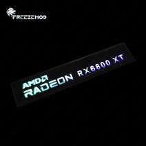 CPU 데스크탑 그래픽카드 FREEZEMOD 미니 VGA 사이드 라이트 패널 5V 3PIN ARGB 그래픽 카드 빛나는 명판 PC 케이스 장식 AURA SYNC, RX6800 XT
