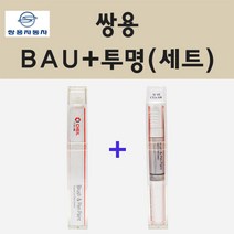 쌍용 BAU 아틀란틱블루 붓펜 페인트 + 투명마감용붓펜 8ml