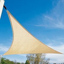 크크섬 사각 그늘막 삼각 타프 방수 옥상 마당 정원 썬쉐이드, HDPE, 3x3x3, 블루