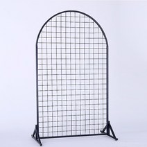 철망 액세서리 진열대 매대 메쉬망 스탠드 철제 렉, 반원형 120X100cm