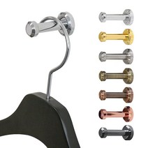 마다컴퍼니 옷걸이 벽걸이행거 다용도 고정 후크 벽행거 미니, (유광골드)