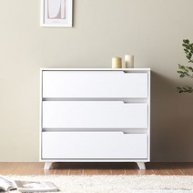 서랍장 6colors 800 하버 3단 침실가구 콘솔 와이드 드레스룸 협탁 옷장 다용도, 화이트그레이