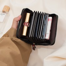 씨엘로 미니 한손에 가죽 아코디언카드지갑 대용량