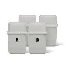 내츄럴 분리수거함 35L 4P, 라이트그레이