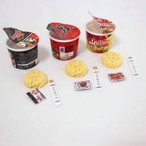 컵라면 3종 미니어처 (컵라면용기 라면사리 스프 나무젓가락) 납골당 추모관 봉안당 제사상, 2. 진라면