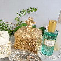 Countryitem 로코코 천사 사각 보석함 골드, 1개