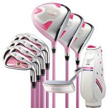 새로운 여성 골프 클럽 HONMA U100 풀 세트 골프 드라이버 페어웨이 우드 언 퍼터 L 플렉스 흑연 샤프트 및 골프 가방, u100 여성용 로드 세트