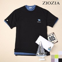 지오지아 NOVO 오버핏 반팔 티셔츠 ABA2TR1201