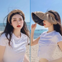 SENCELA 2in1 UV 자외선 차단 썬캡 모자 머리띠