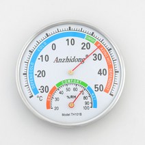 아날로그 원형 콜드 핫 온도계 습도계 2개입, 1개, 랜덤 2개입