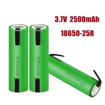 원격조정 리모컨 100% 새 18650 2500mAh 충전식 배터리 3.6V INR18650 25R M 20A 방전 DIY 니켈, [07] 10PCS battery