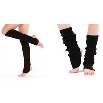 발레 필라테스 발토시 니트삭스 고리형 레그워머 요가, 1레그워머-블랙