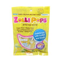 졸리팝 무설탕 막대사탕 파인애플 8개입 40g, 단품