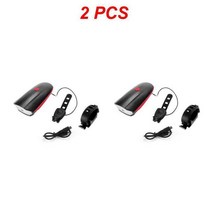 자전거 전조등 라이트 경적 사이클링 전면 및 후면 개, 4.Red 2pcs