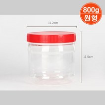 PET투명 광구용기(원형)800g/ 투명용기 페트병 광구병 젓갈용기 젓갈통 새우젓용기 새우젓통 식품용기 식품저장용기 짱아찌용기 짱아찌통 된장통 게장용기 게장용기/ 코지마트, 1개