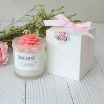 감사표현 어버이날 스승의날 카네이션 양초 천연 소이캔들 (선물포장), 쇼핑백+점화기, 블랙체리