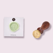 이니셜 클래식 씰 스탬프 J, 1개, 잉크 색상