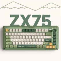 아이큐닉스 ZX75 캠핑 유/무선 맥 기계식 키보드 RGB, TTC-퀵실버축 V2