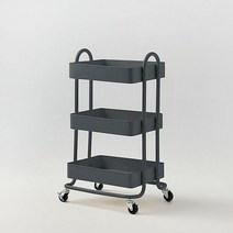 한샘 재크플러스 철제 무빙 트롤리 다크그레이