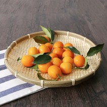 식품용 대형 대나무채반 싸리 소쿠리, 57cm