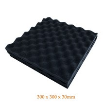 13pcs 50x50cm 스튜디오 음향 방음 폼 블랙 방음 보호 흡음면 소음 스폰지, 블랙 300x300x30mm, 1개