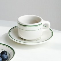 턱스톤 그린베이 스태커블 커피잔 소서 세트, 없음