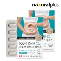 [에버핏] 장용성 100억 유산균 프로바이오틱스 30캡슐 2박스 신바이오틱스 아연, 단일속성
