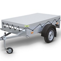 트레일러 카라반 커버 420d trailer cover auto roof tent heavy duty pvc 방진 방수 보호대 커버 여행 캠핑 캐노피 고무 벨트, 회색-208x114x13cm