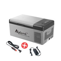 ALPICOOL 알피쿨 차바캠핑 차량용 냉장고 C15L / C20L, C20L차량용냉장고+가정용전원(돼지코 증정)