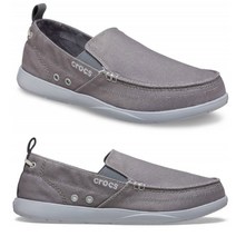 크록스 캐주얼 캔버스 신발 통기성 뛰어난 남성 슬립온 왈루 블루 그레이 CROCS WALU 11270