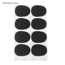 8pcs / lot 실리콘 마우스 피스 캡 헤드 알토 테너 색소폰 클라리넷 마우스 피스, 검은 색